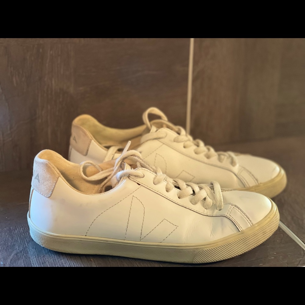 Veja Esplar Leather Logo Sneakers Size 7/38